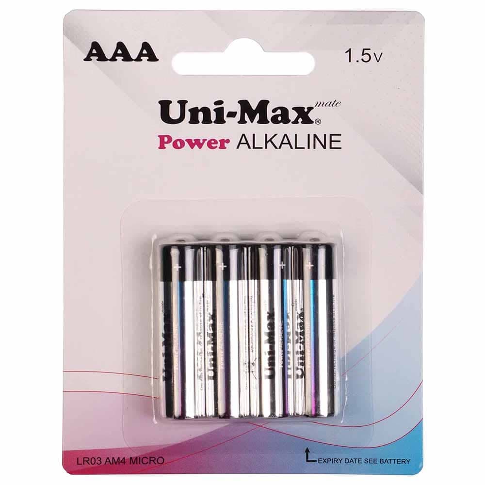 باتری نیم قلمی Uni Max Power Alkaline بسته 4 تایی