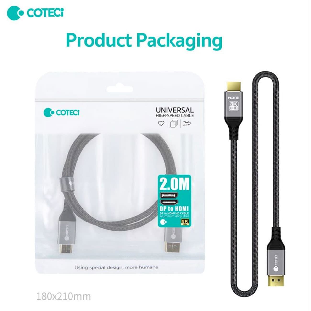 کابل دیسپلی به hdmi یک متری کوتسی 87406 — تصویر ۷