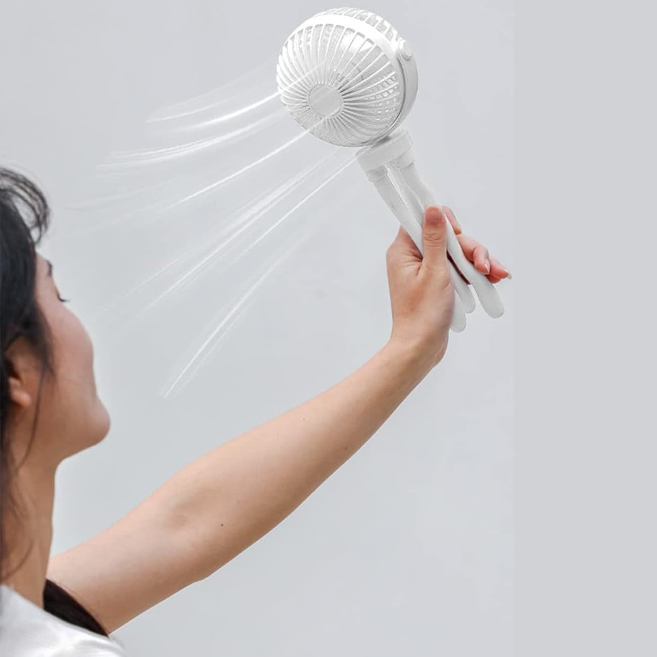 پنکه شارژی کوالیتل Qualitell مدل Y5 ZSM250617 رومیزی، دستی و آویز قابل چرخش — تصویر ۷
