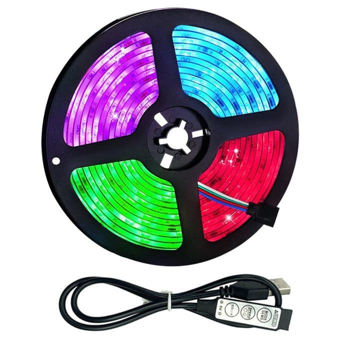 ریسه RGB LED نورپردازی 5متری 2835 5V USB — تصویر ۶