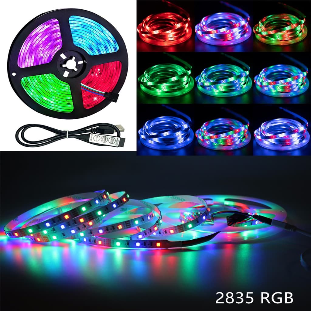 ریسه RGB LED نورپردازی 5متری 2835 5V USB