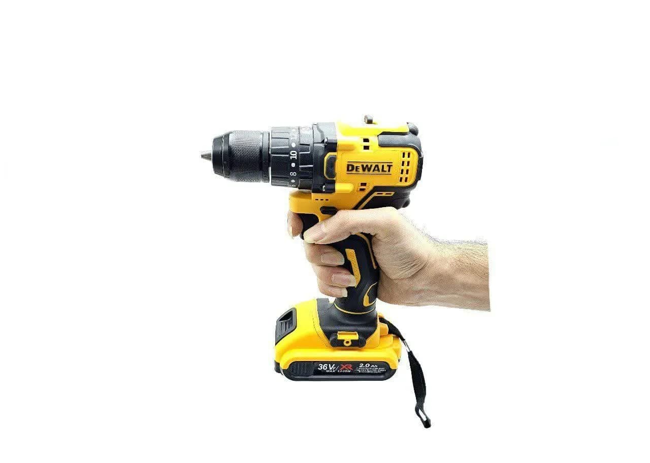 دریل شارژی چکشی ۳۶ ولت براشلس طرح دیوالت مدل BS3030 — تصویر ۳