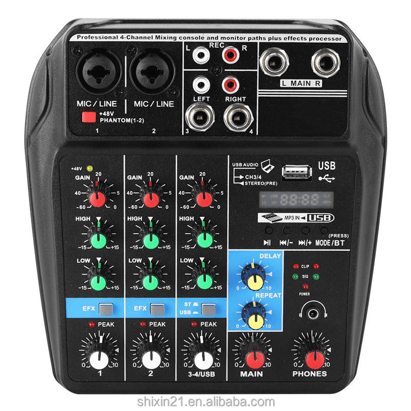 کارت میکسر صدا 4 کاناله مدل Mixing Console
