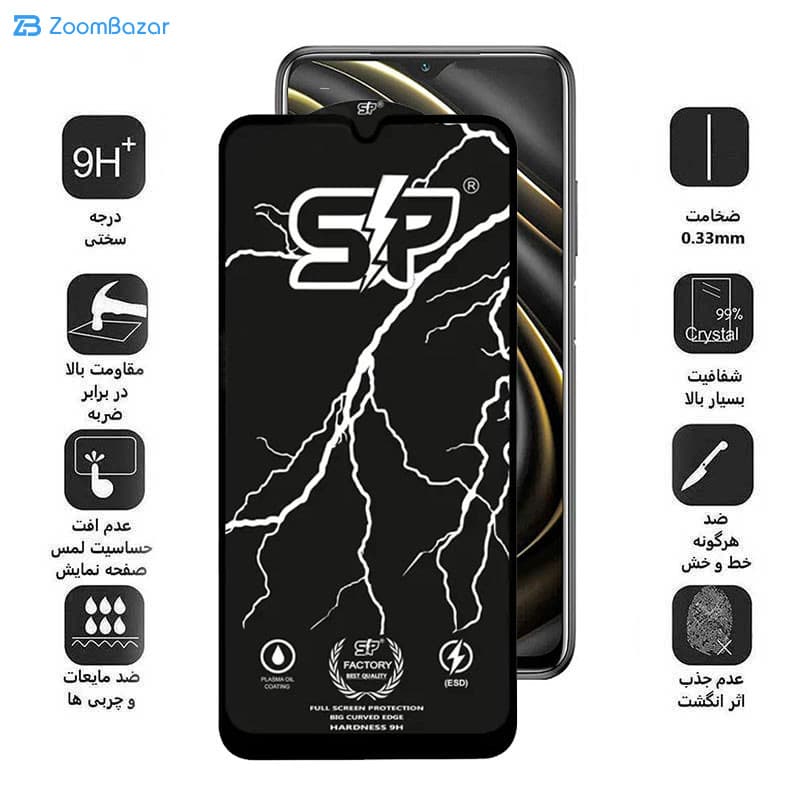 گلس اپیکوی مدل SP Factory مناسب برای گوشی موبایل شیائومی Poco M3/Poco M2 Reloaded/Poco M2 4G — تصویر ۴