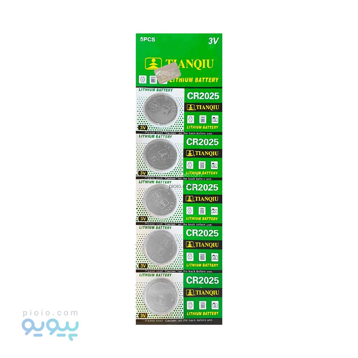 باتری سکه ای TIANQIUمدل CR2025 بسته 5عددی