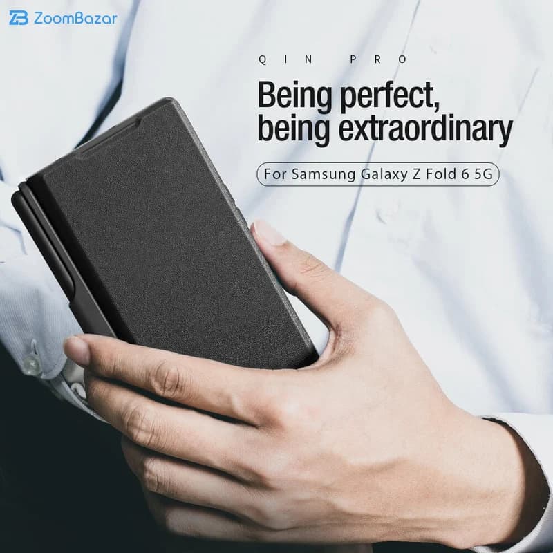 کیف کلاسوری نیلکین مدل Qin Pro Leather مناسب برای گوشی موبایل سامسونگ Galaxy Z Fold 6 — تصویر ۱۲