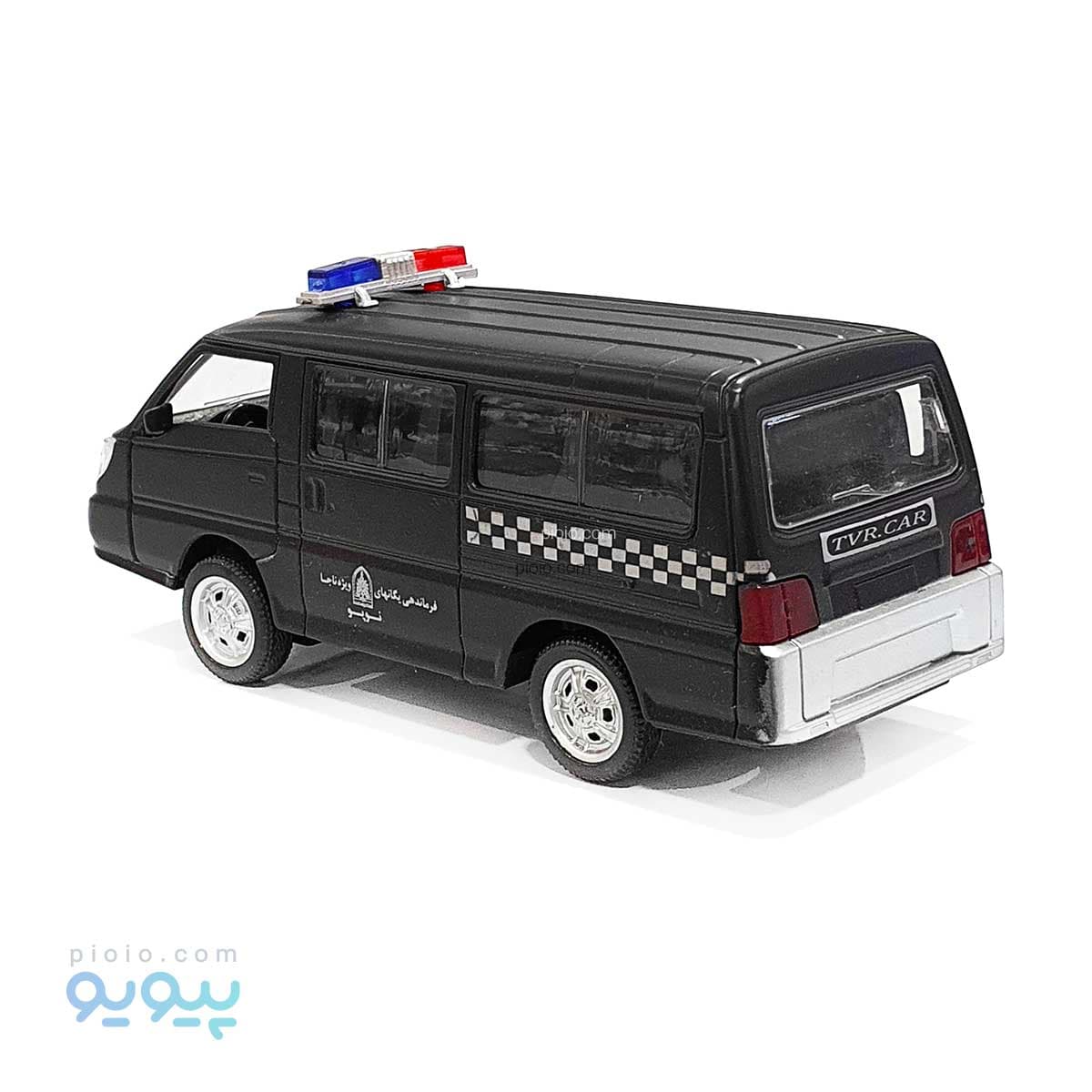 ماشین فلزی ون پلیس مشکی طاها تویز آیتم 1516pfe عمده و کارتنی — تصویر ۵
