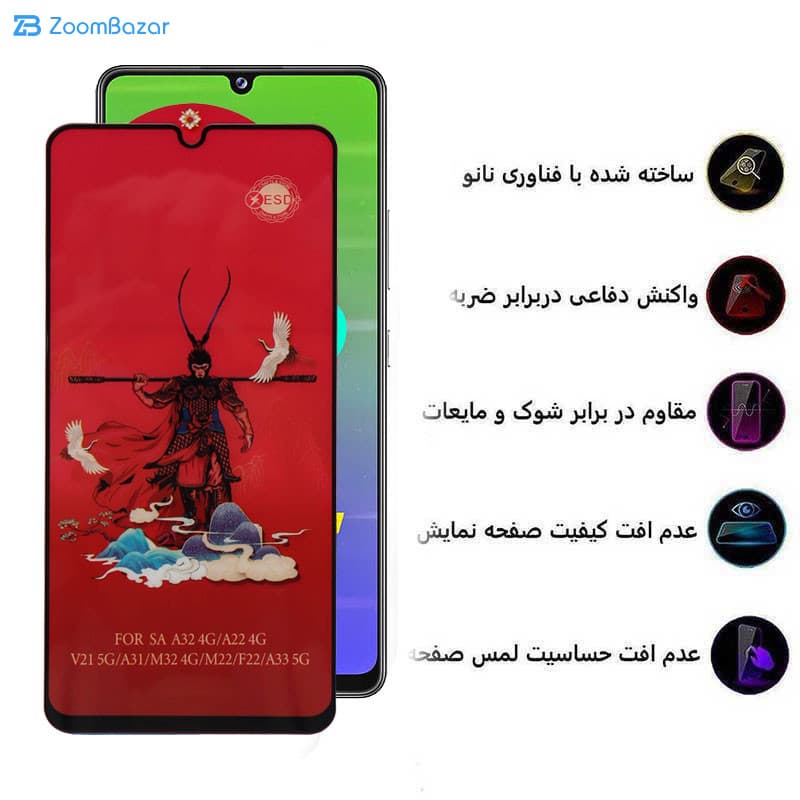 گلس اپیکوی مدل Monkey King مناسب برای گوشی موبایل سامسونگ Galaxy M32 4G/ M31 Prime 4G / M30s 4G/ M30 4G — تصویر ۴