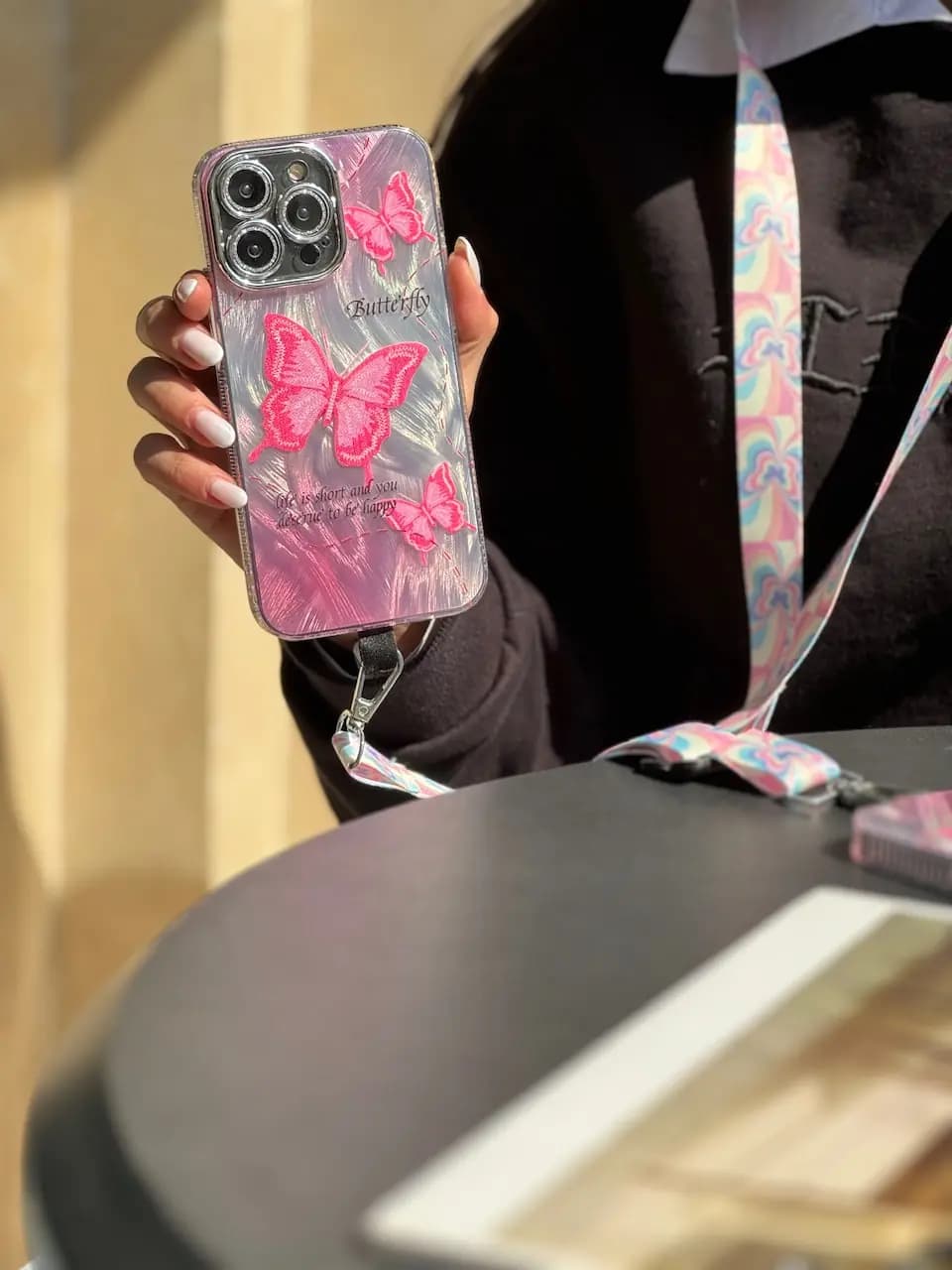 قاب Pink Butterfly (کدC1660) — تصویر ۴
