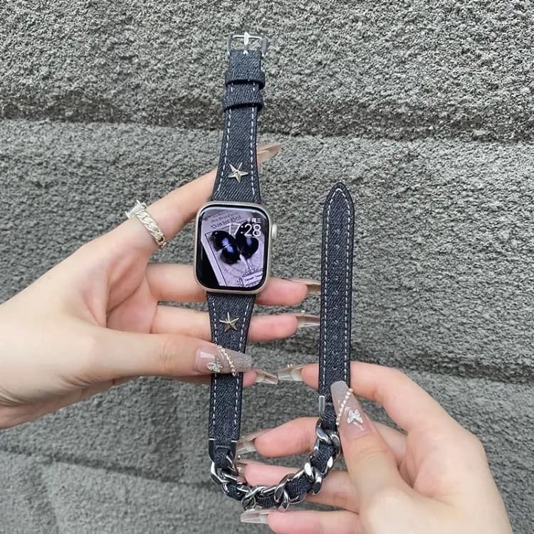 بند اپل واچ Chanel زنجیر کارتیر 2 دور (کدw5004) — تصویر ۲