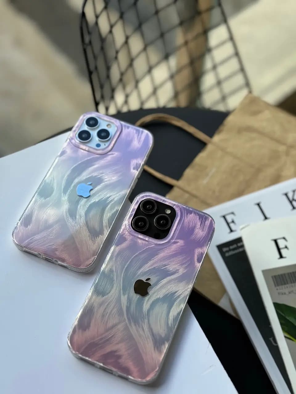 قاب Colorful Brush با لوگو فلزی (کدC1544) — تصویر ۵