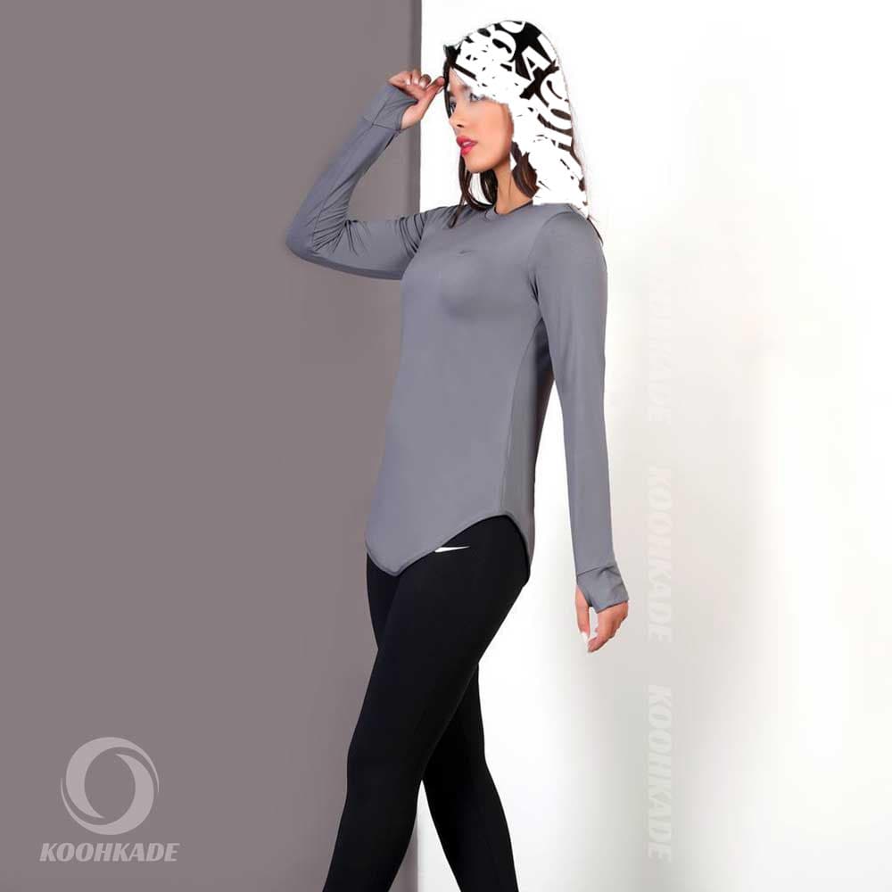 تونیک ورزشی یقه دار فینگردار NIKE — تصویر ۵
