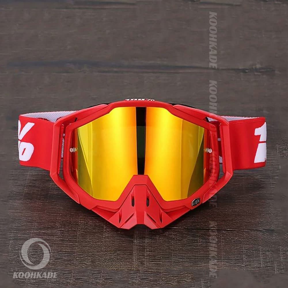 عینک طوفان و اسکی 100% RACECRAFT Red درجه یک — تصویر ۲