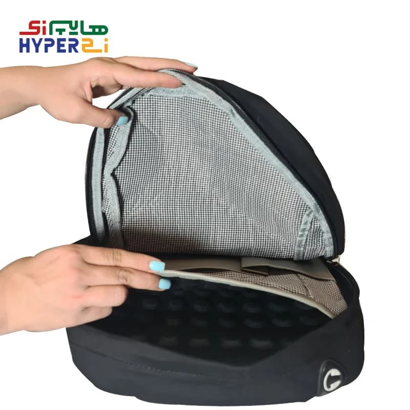 کوله پشتی دانش آموزی زیماژ کد K03 مشکی طرح دار — تصویر ۴