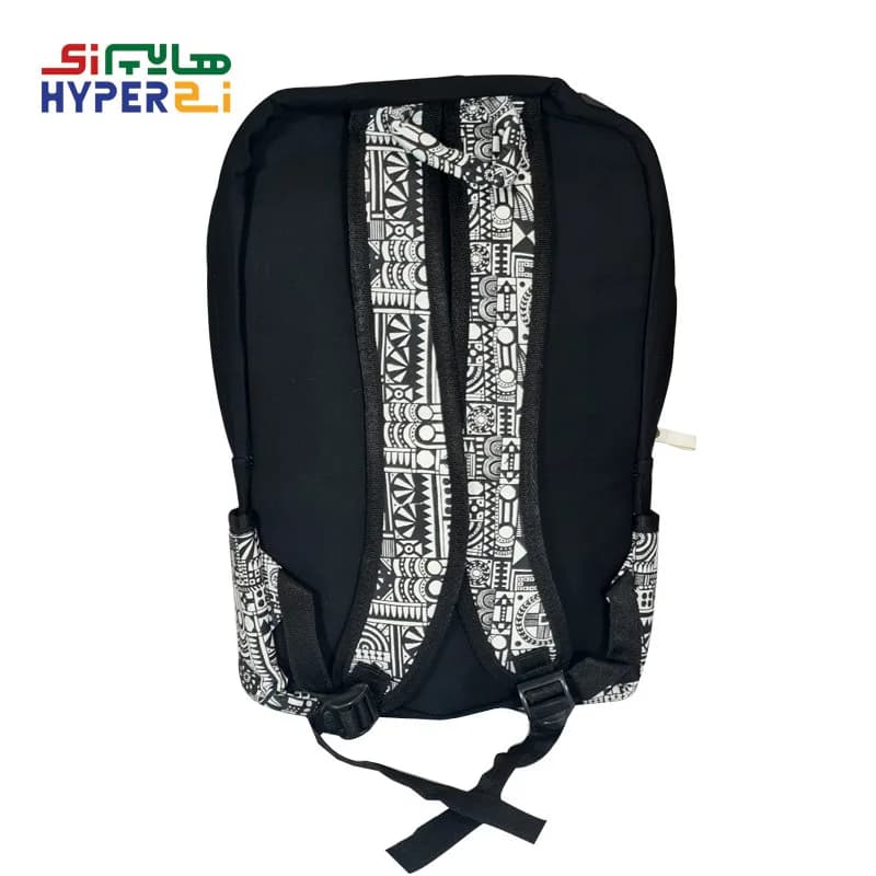 کوله پشتی دانش آموزی زیماژ کد K03 مشکی طرح دار — تصویر ۲