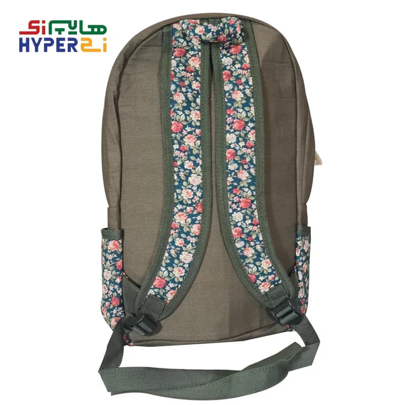 کوله پشتی دخترانه زیماژ کد K023 سدری رنگ گل دار — تصویر ۴
