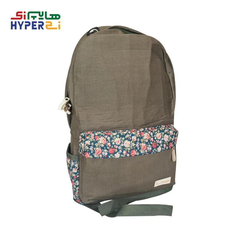 کوله پشتی دخترانه زیماژ کد K023 سدری رنگ گل دار