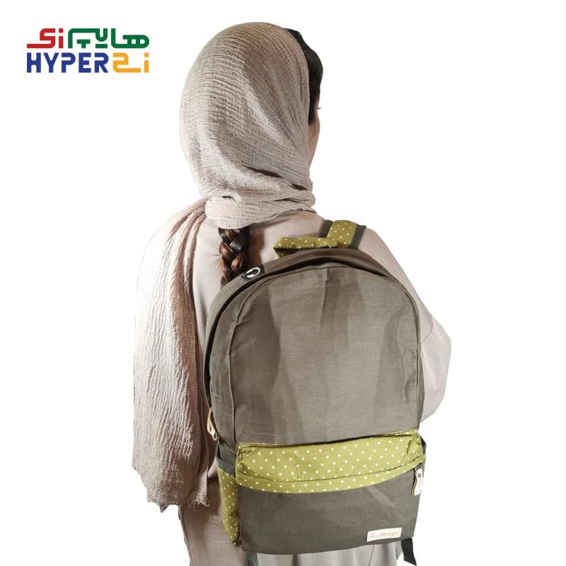 کوله پشتی دانشجویی زیماژ کد K020 سدری طرح خالدار — تصویر ۳