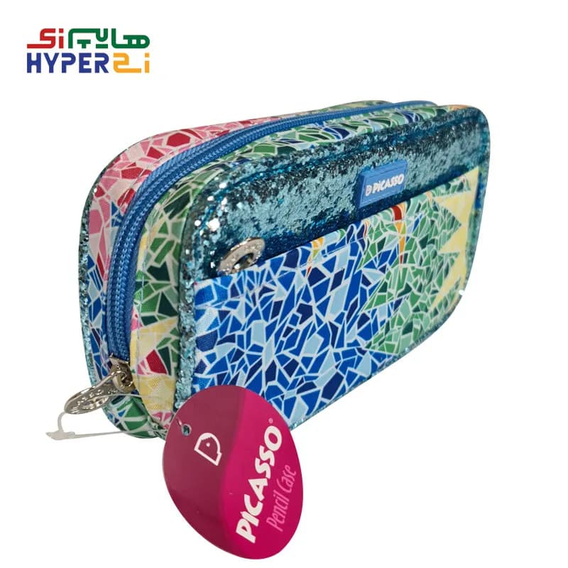 جامدادی پیکاسو picasso G4 طرح کاشی 3 پولک دار