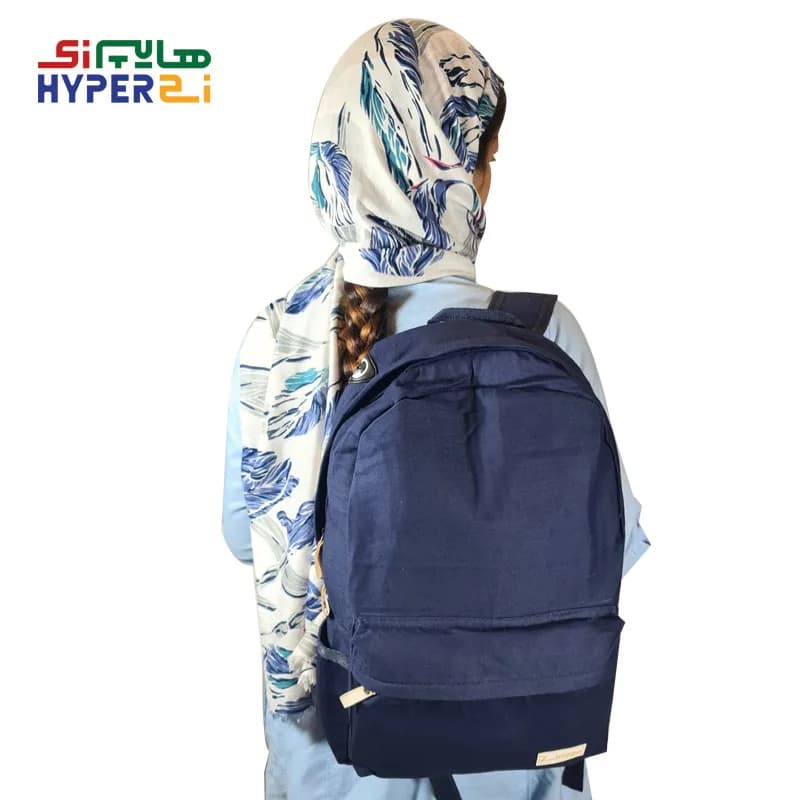 کوله پشتی مدرسه زیماژ طرح سرمه ای ساده — تصویر ۳