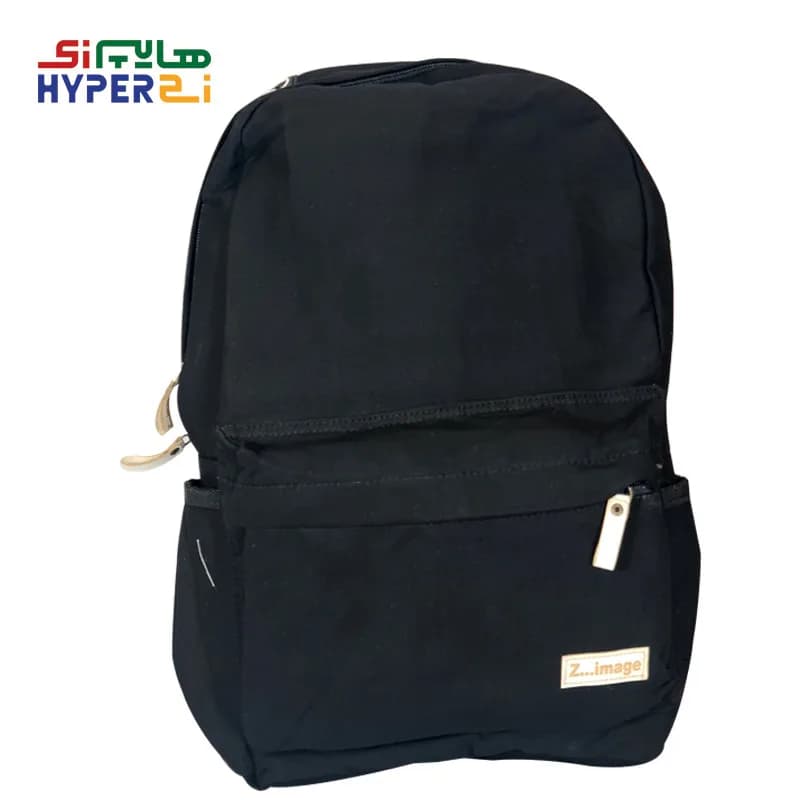 کوله پشتی پسرانه زیماژ طرح مشکی ساده