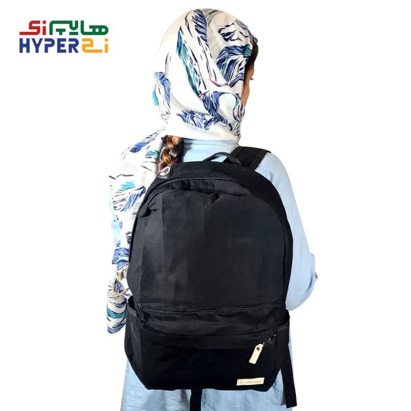 کوله پشتی پسرانه زیماژ طرح مشکی ساده — تصویر ۲