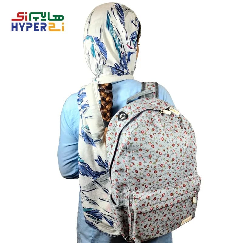 کوله پشتی زیماژ کد K012 طرح فیلی گلدار — تصویر ۲