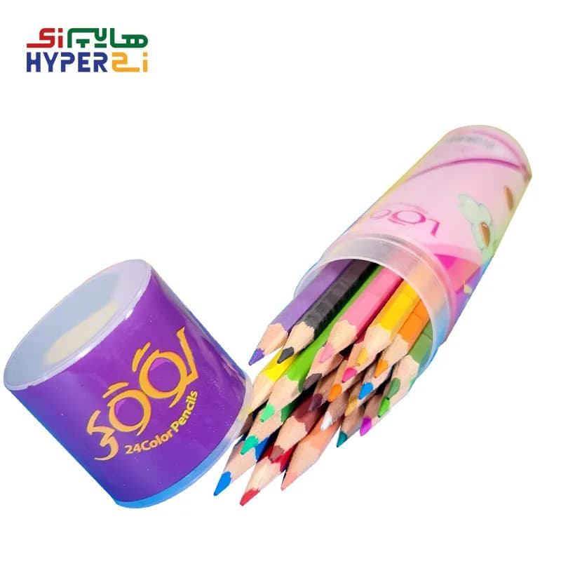 مداد رنگی 24 رنگ لوکی استوانه ای (Looky) — تصویر ۲