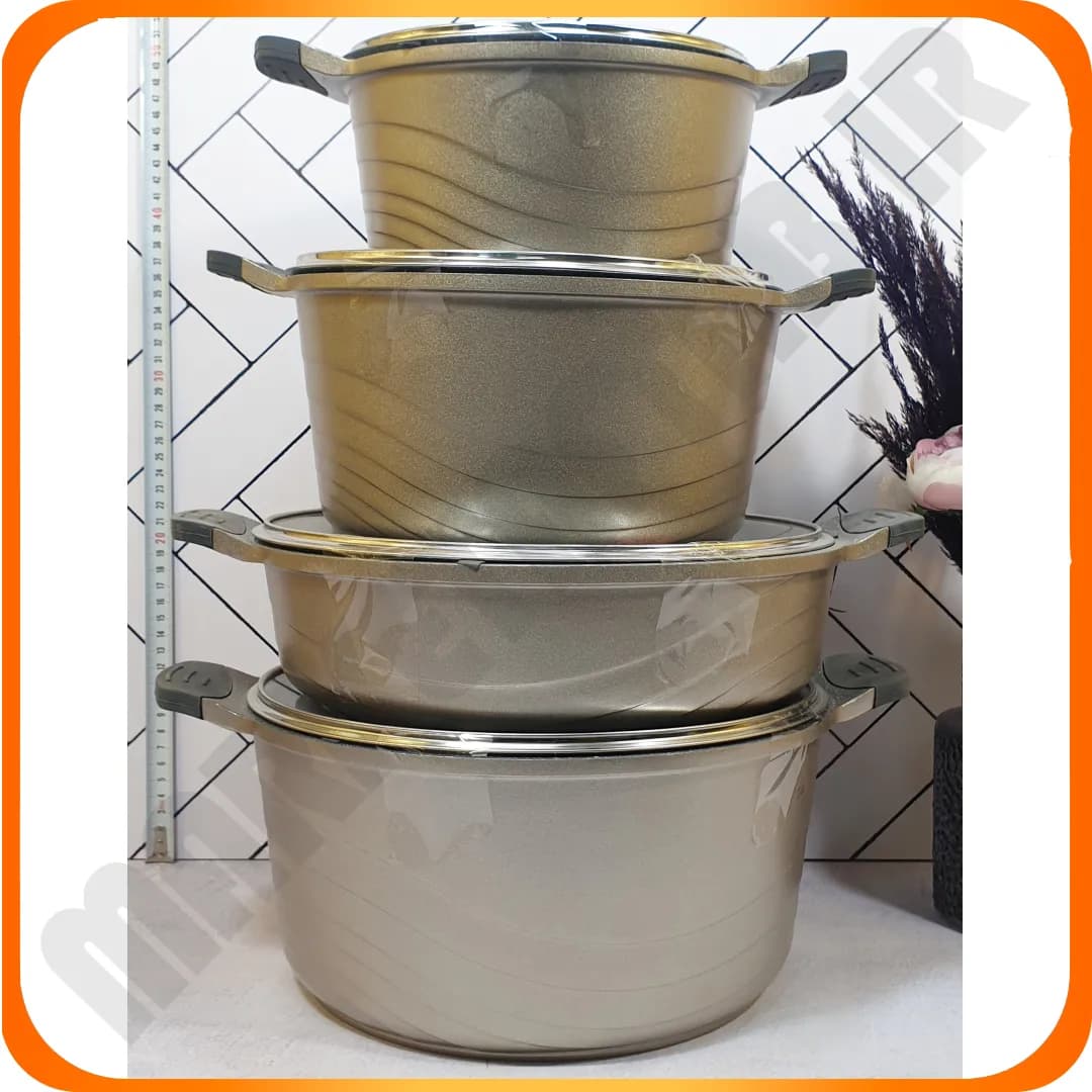 سرویس 10 پارچ اوشن گرانیت خاکستری بژ براق در T کاندید