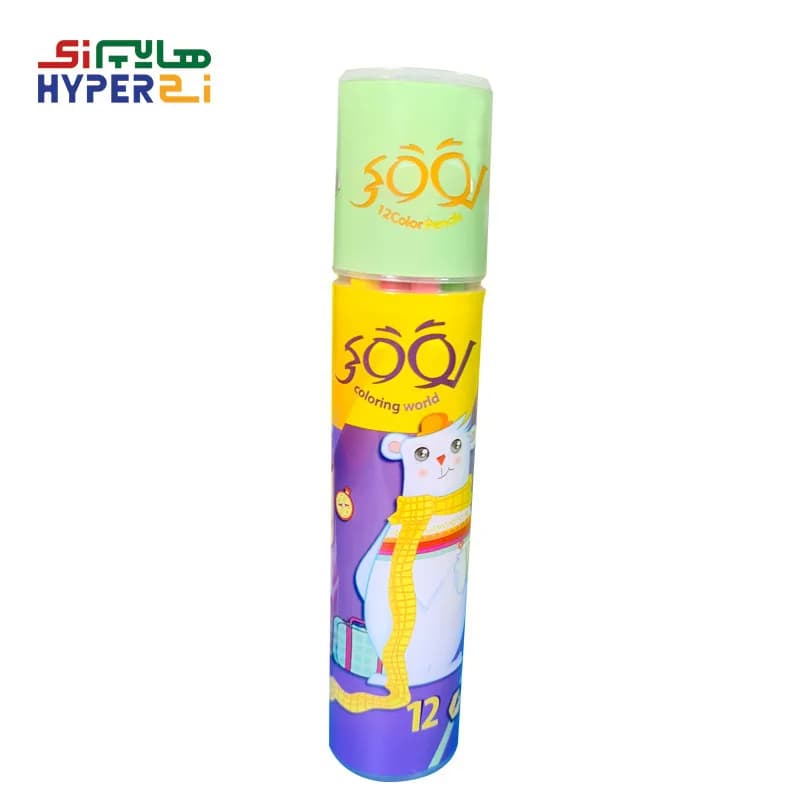 مداد رنگی 12 رنگ لوکی استوانه ای (Looky)