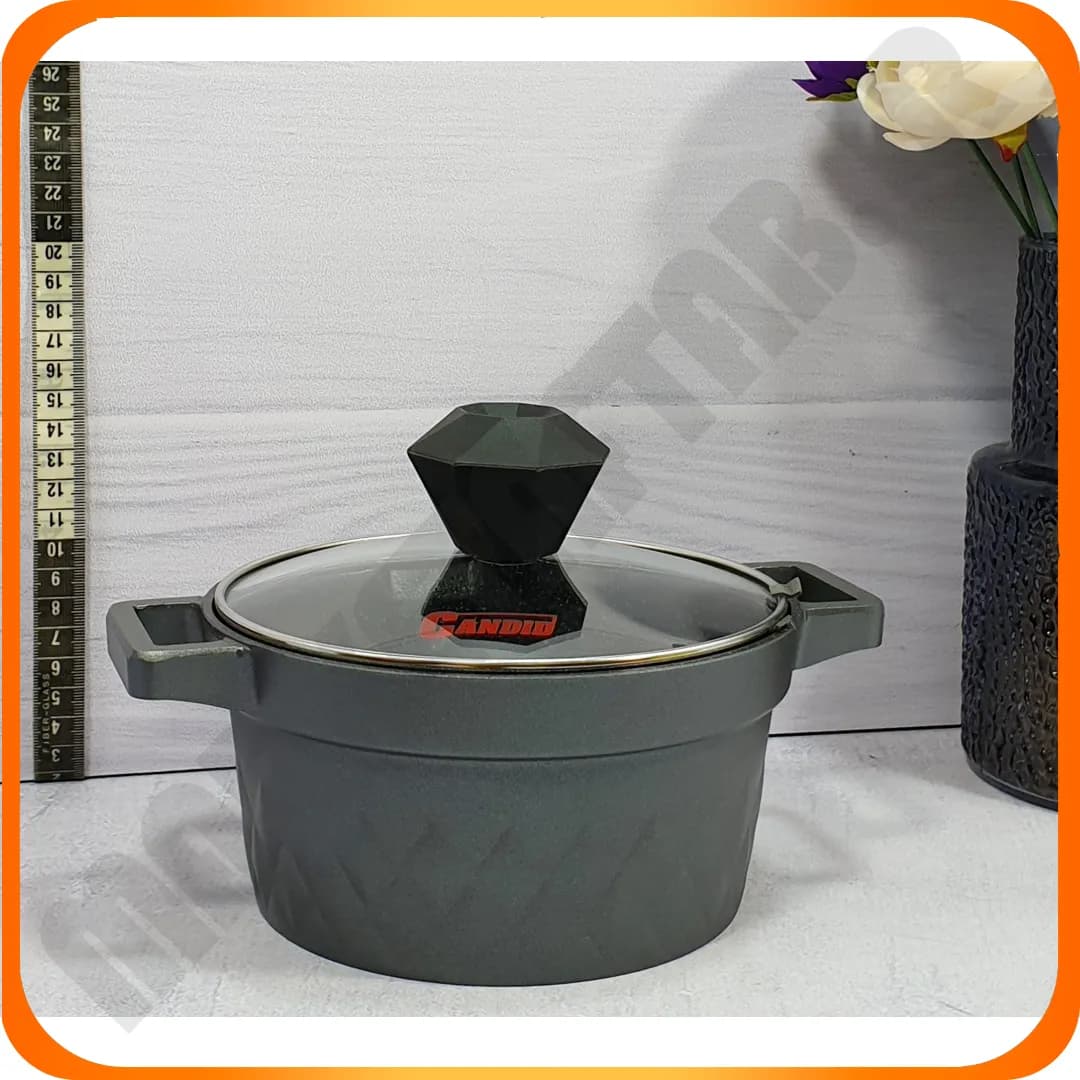 M قابلمه 16 تیتانیوم مشکی نقره ای در پلو پزی اونیکس کاندید