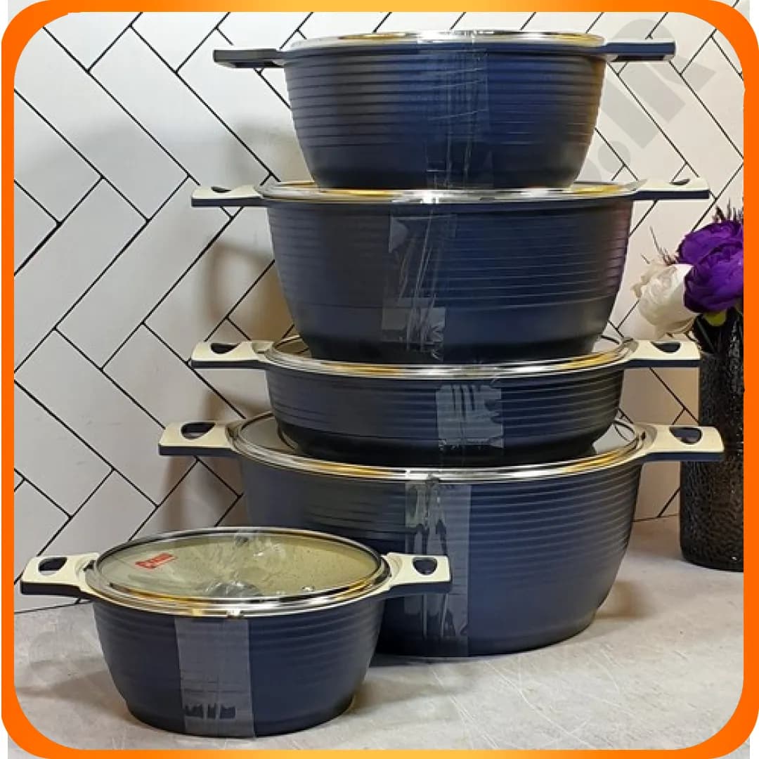 سرویس 10 پارچ اوربیت گرانیت کرمF (سرمه ای) درب T کاندید