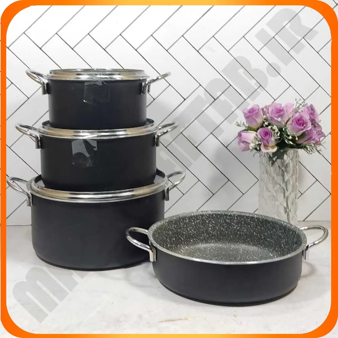 سرویس 8 پارچه گرانیت سری صادراتی چدنی جلامبین