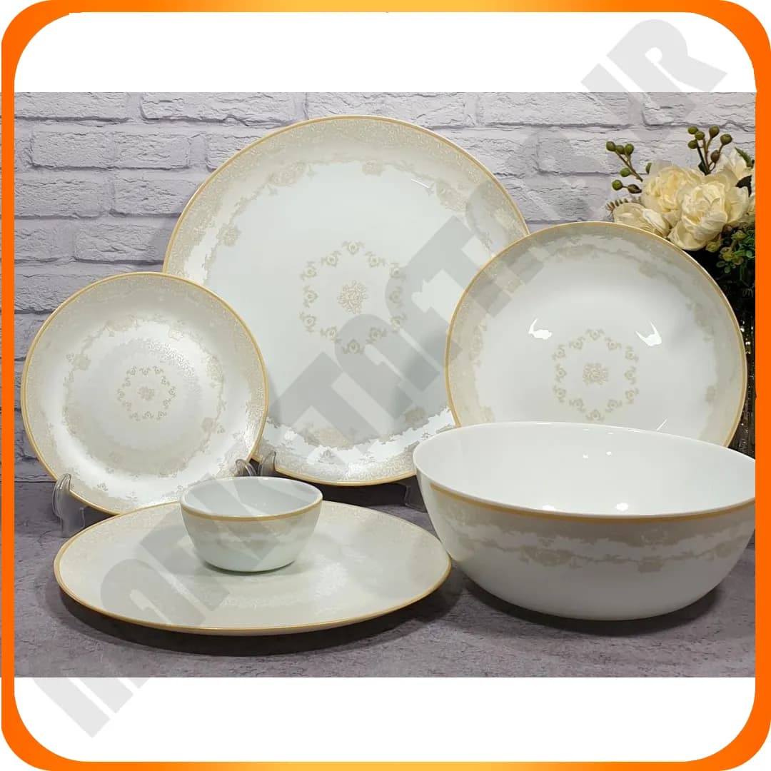 سرویس 26 پارچه گرد کلاسیک سونیتا خاکستری آرکوپال دینو