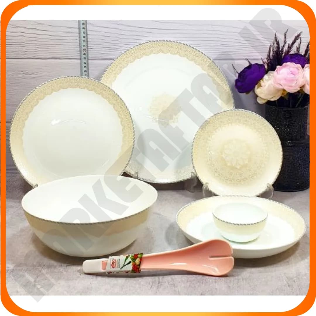 سرویس 26 پارچه گرد کلاسیک هیدیکا کرم آرکوپال دینو — تصویر ۲