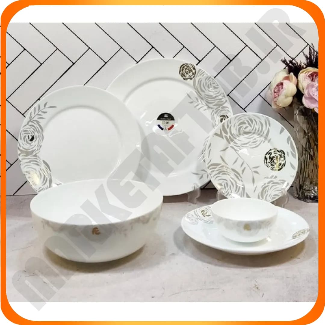 سرویس 26 پارچه بن گلدار رزا گلدن اپال