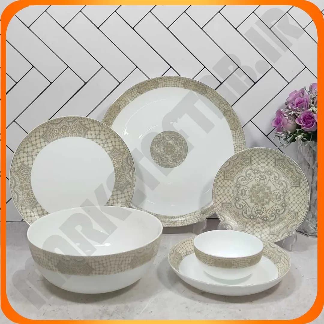 سرویس 26 پارچه پانیذ عسلی دیوالی گلدن اپال