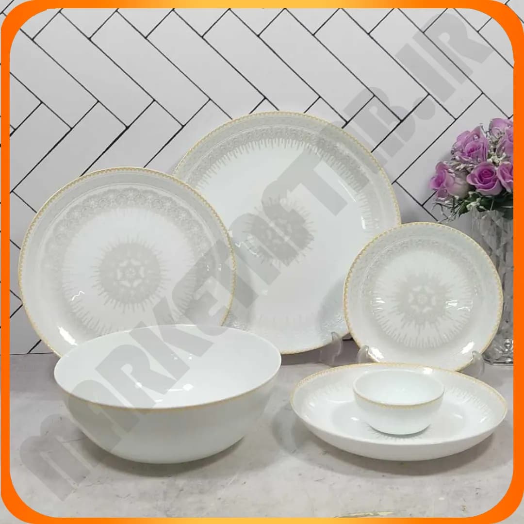 سرویس 26 پارچه گرد کلاسیک جیهان خاکستری آرکوپال دینو — تصویر ۲