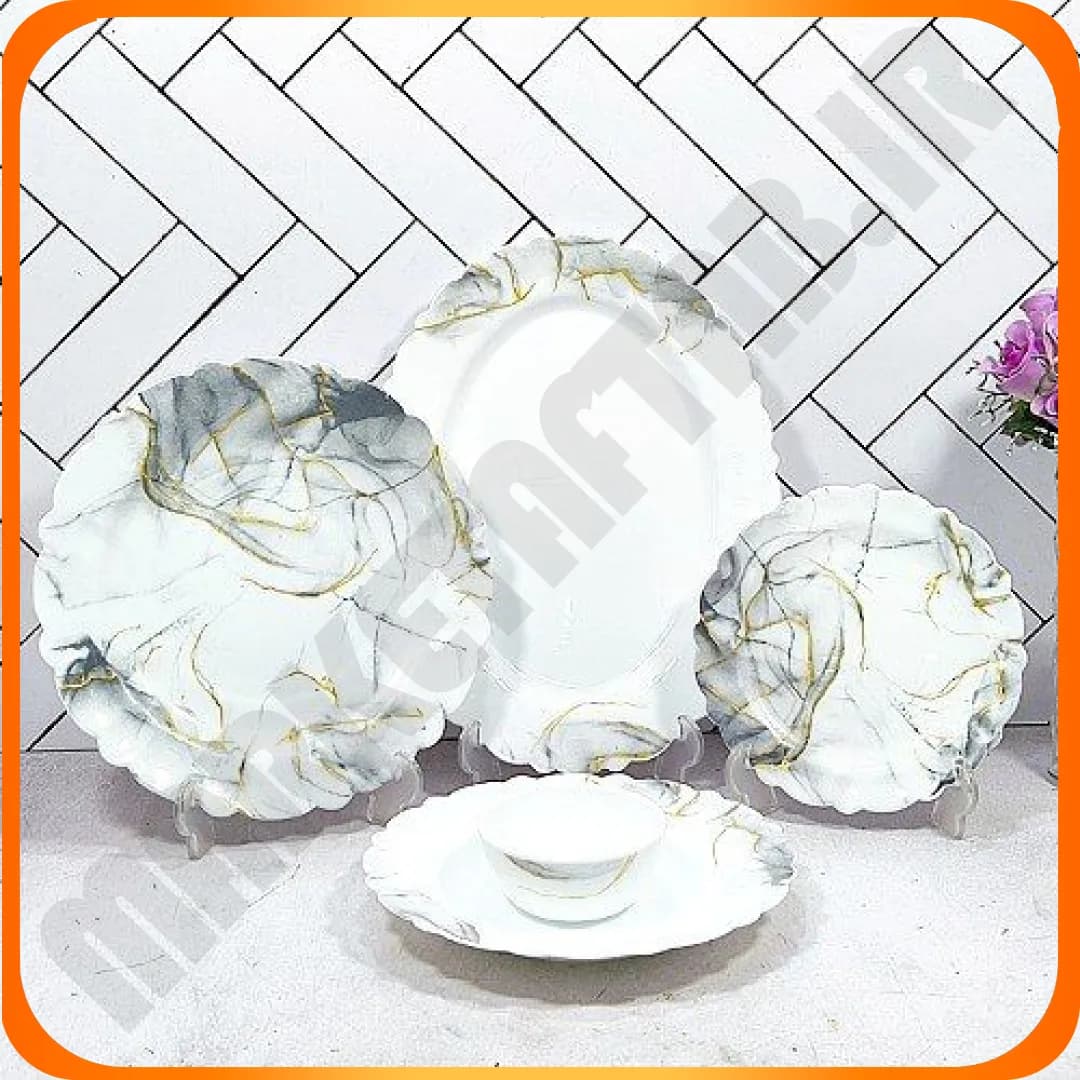 سرویس 25 پارچه گرد کنگره گلدن استون آرکوپال آیروپال