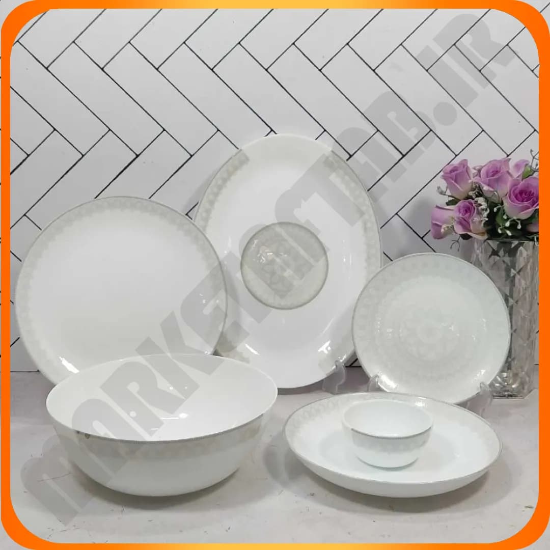 سرویس 26 پارچه گرد کلاسیک ملیسا طوسی آرکوپال فرانسوا