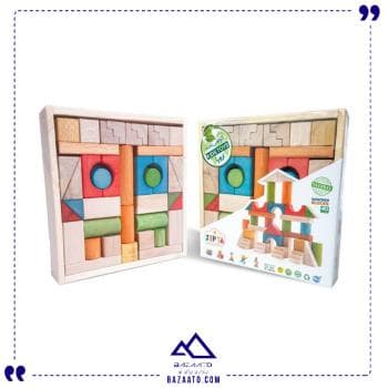 بریکس چوبی 40 قطعه جعبه ی چوبی سپتا