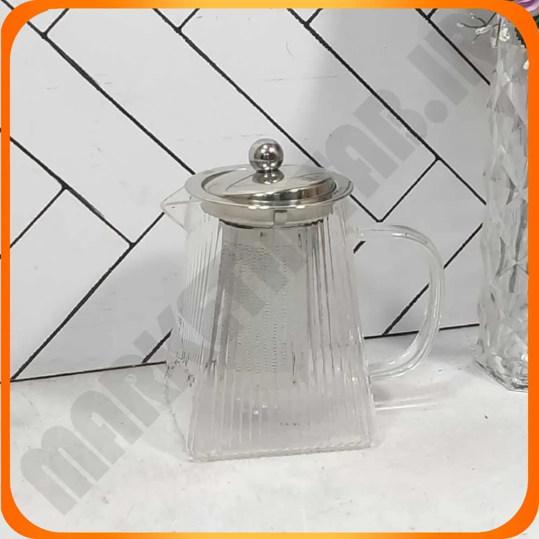 قوری پیرکس چهارگوش 750 میل چین