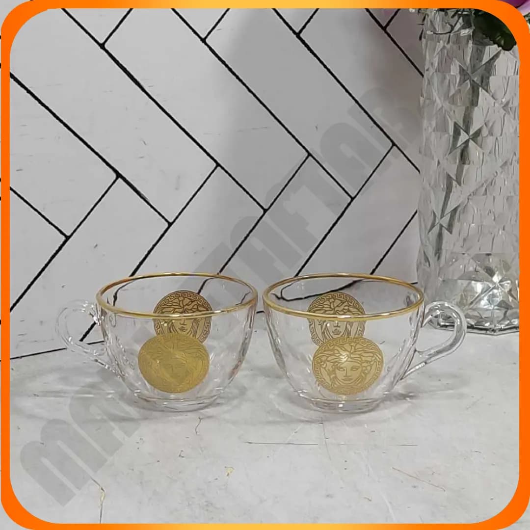 فنجان بیسیک لب طلا طرح ورساچ ktzb96 بلینک مکس