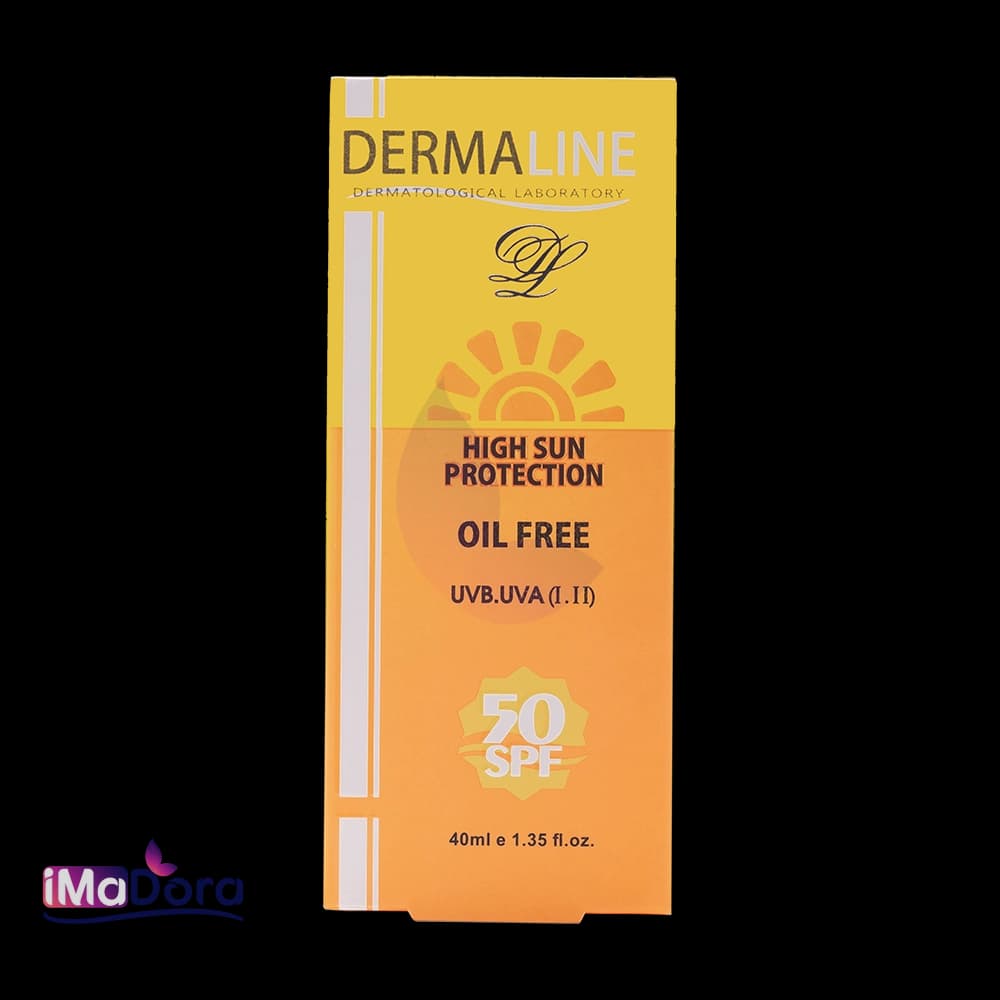 کرم ضد آفتاب فاقد چربی درمالاین spf50 — تصویر ۶