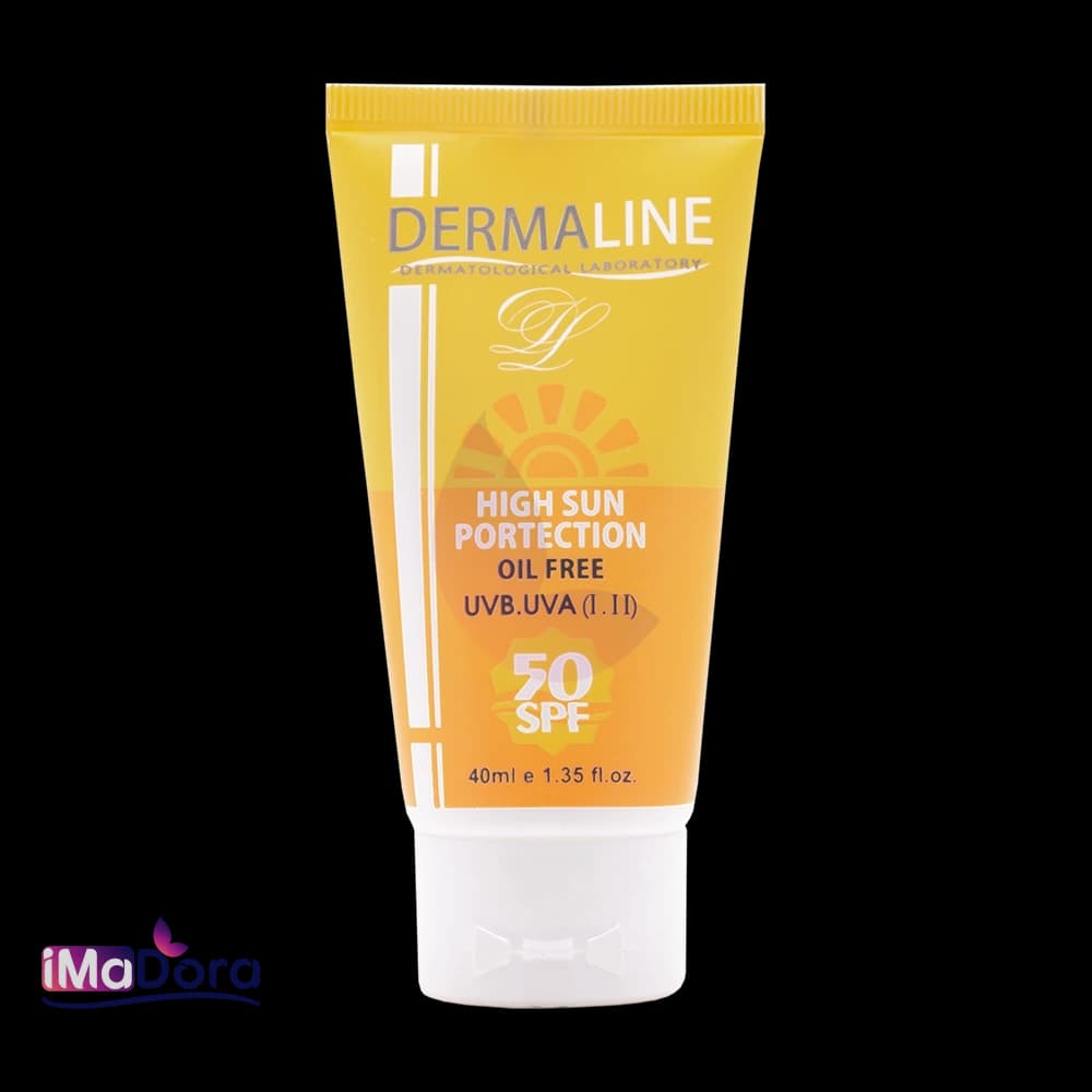 کرم ضد آفتاب فاقد چربی درمالاین spf50 — تصویر ۳