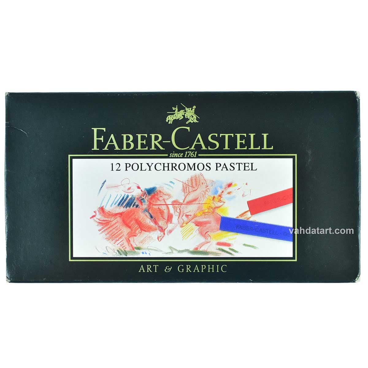 پاستل گچی 12 رنگ فابر کاستل مدل Polychromos