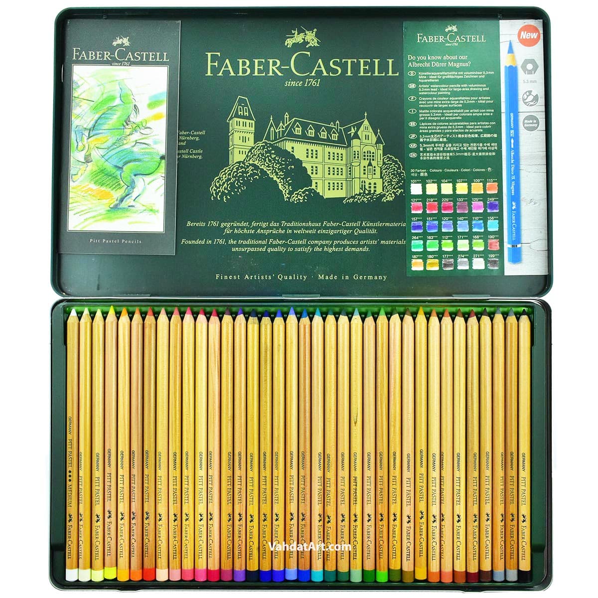 پاستل مدادی 36 رنگ فابر کاستل مدل Pitt Pastel — تصویر ۳