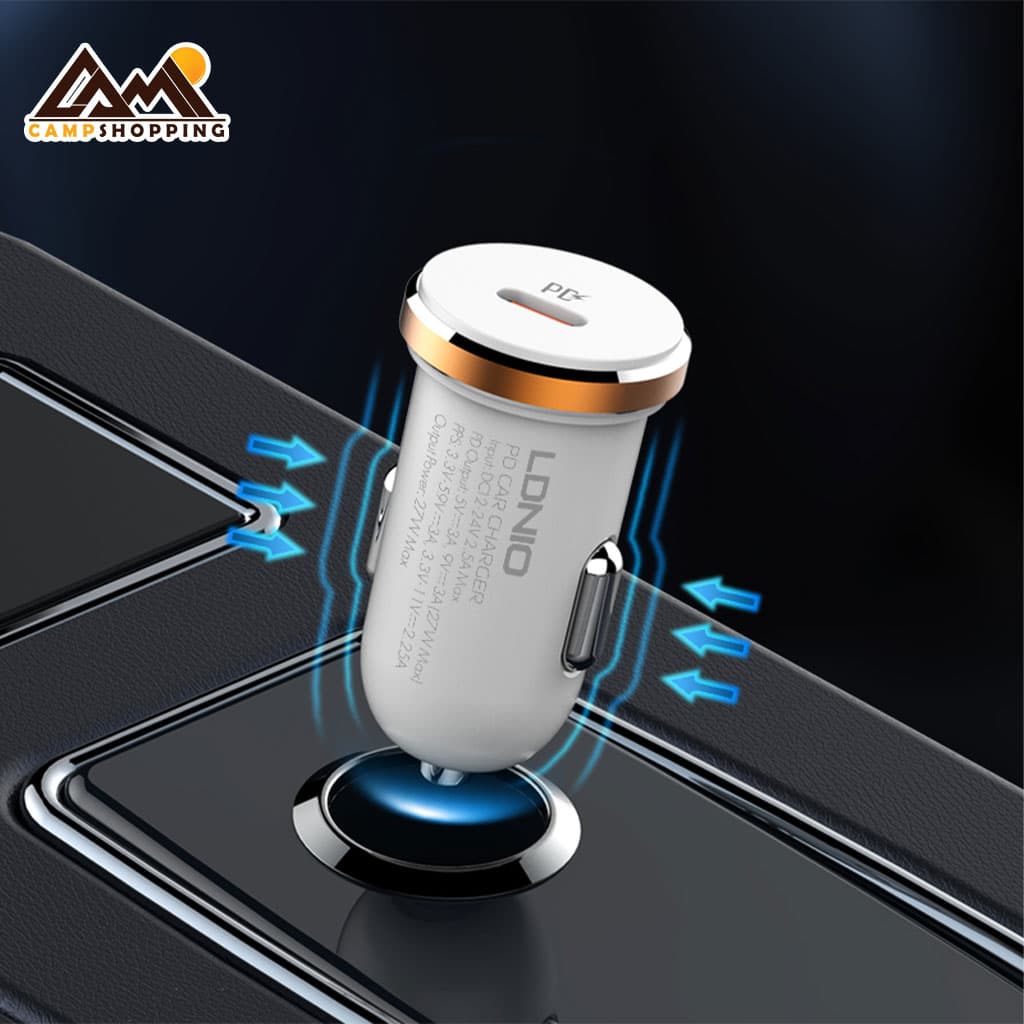 شارژر فندکی فست شارژ الدینیو کد C22Q — تصویر ۲