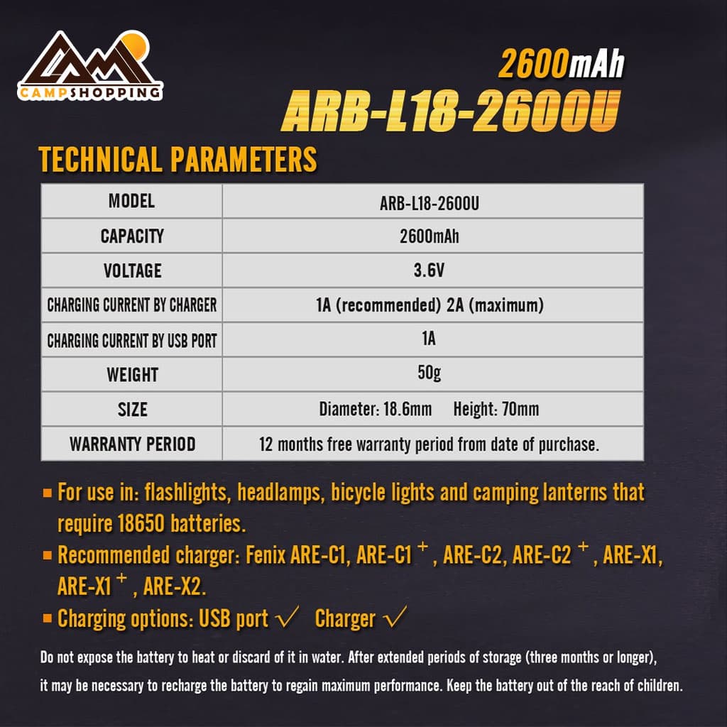 باتری فنیکس کد ARB-L18-2600U — تصویر ۴