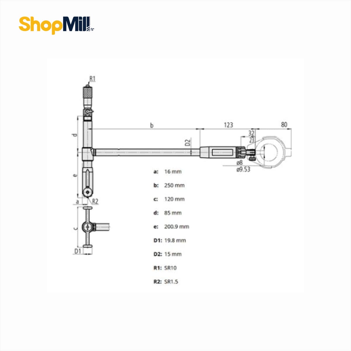 بورگیج میتوتویو (Mitutoyo) 400-600 میلیمتر مدل 817-511 — تصویر ۲